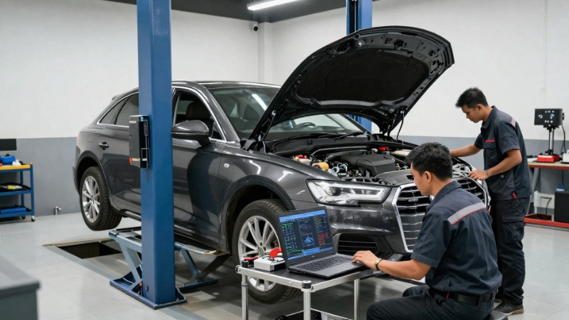 Audi diagnostics at GGS Eurotech Premium Car Service Centre Petaling Jaya