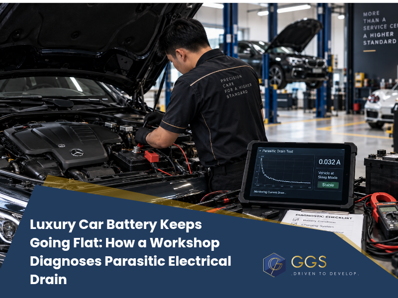 Luxury Car Battery Keeps Going Flat: How a Workshop Diagnoses Parasitic Electrical Drain